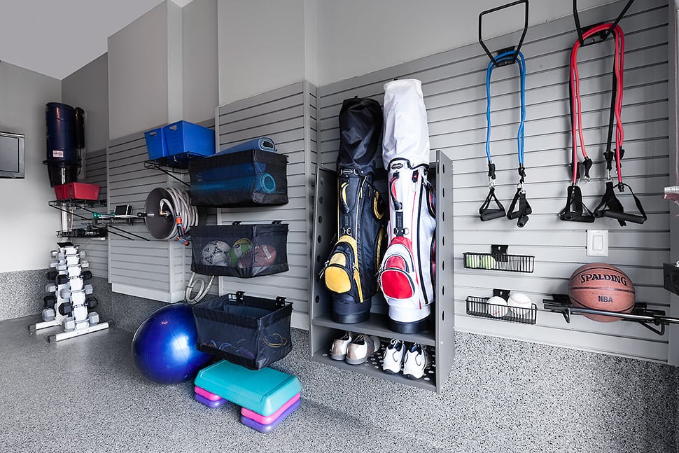 garage renovation fitness room