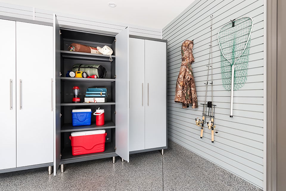 garage storage for fishing gear