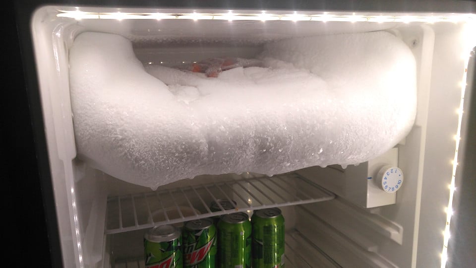 ice buildup in fridge