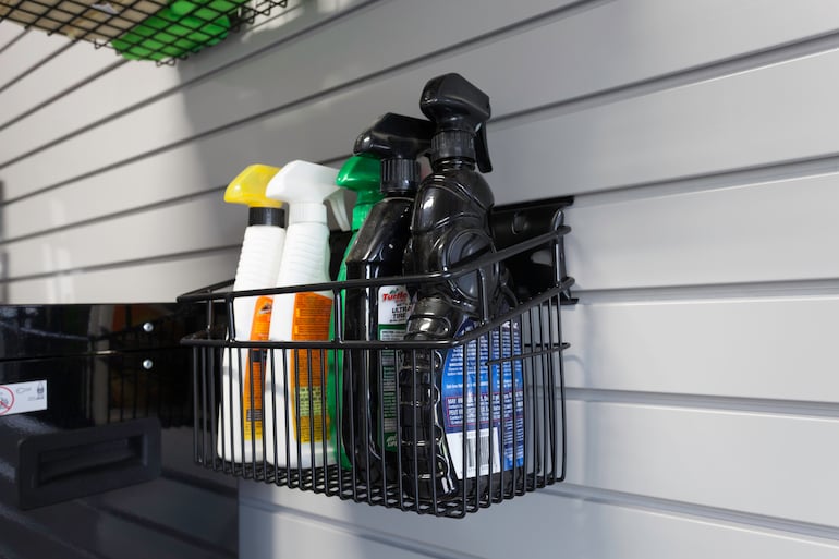 one car garage makeover slatwall accessories