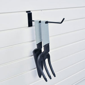 single slatwall hook with garden tools garage slatwall accessories single hook