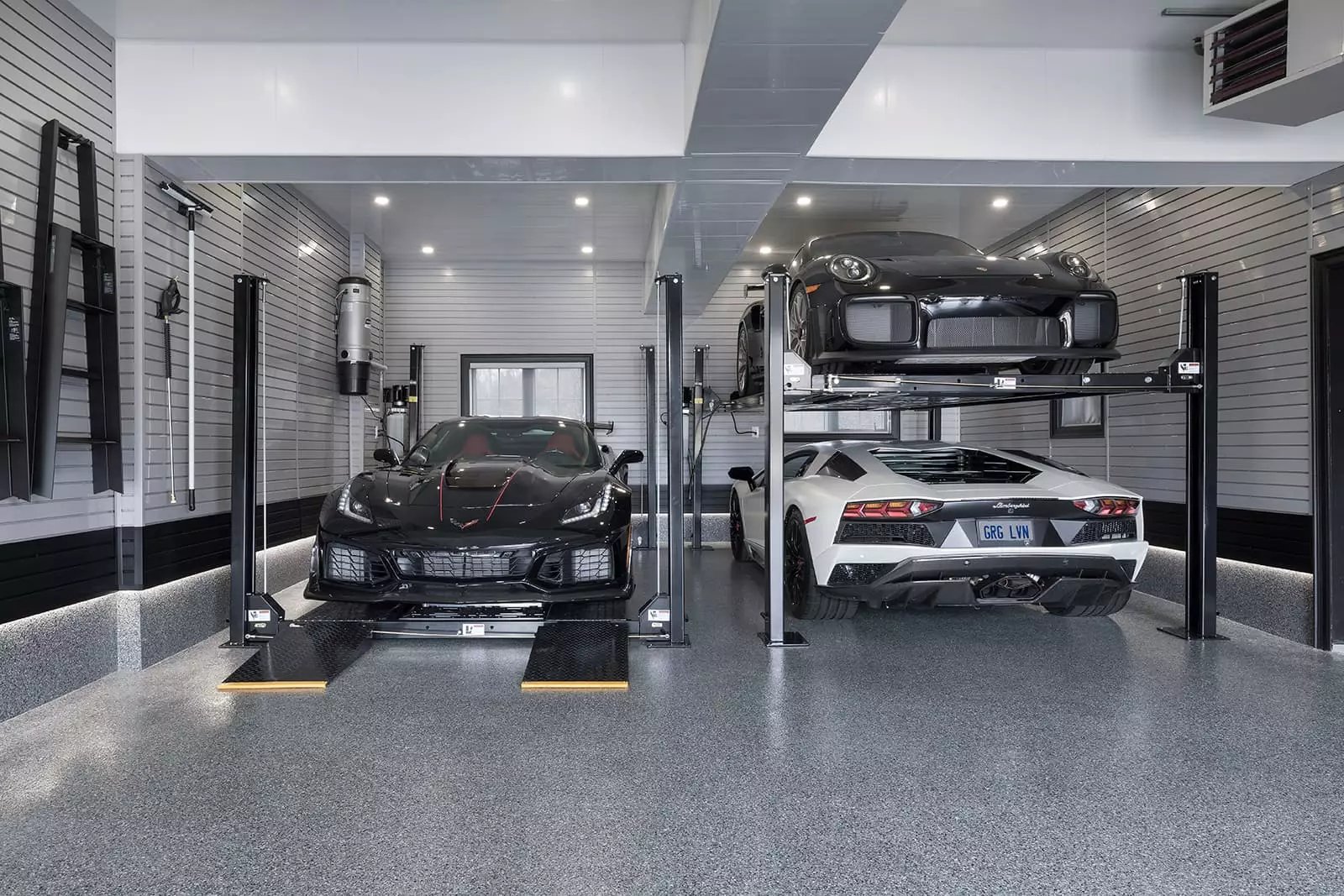 double car lift - garage living