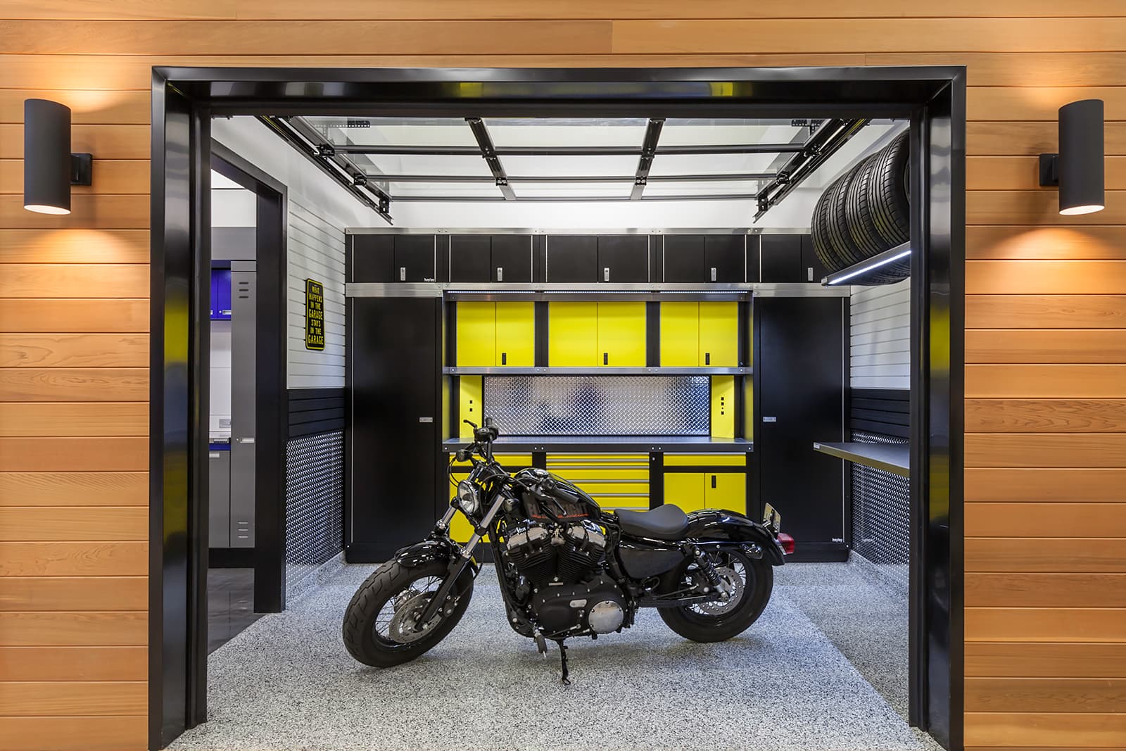 Aluminum Capping - Motorcycle in Garage Living Toronto Showroom