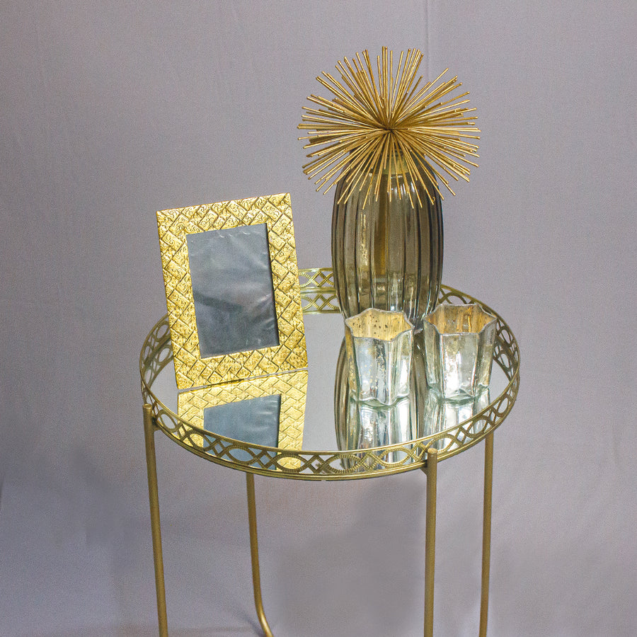 Royal Mirror Tray With Stand