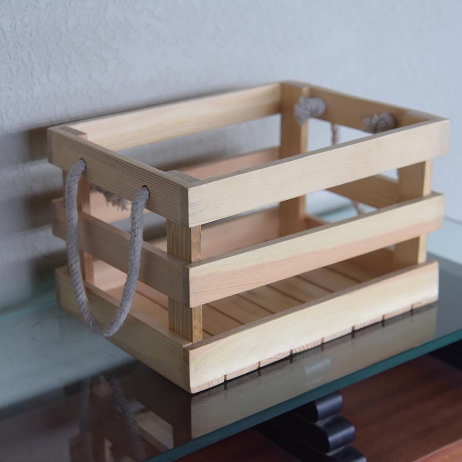 Wooden Basket Rectangle